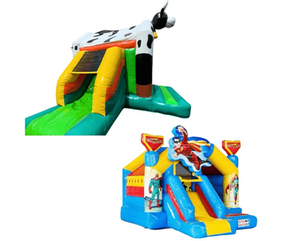 springkussen met glijbaan huren
