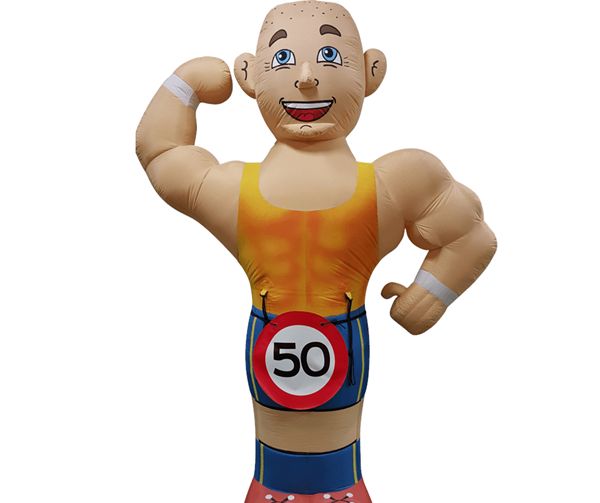 Abraham sportief opblaasfiguur huren Abraham Sportief Opblaasfiguur